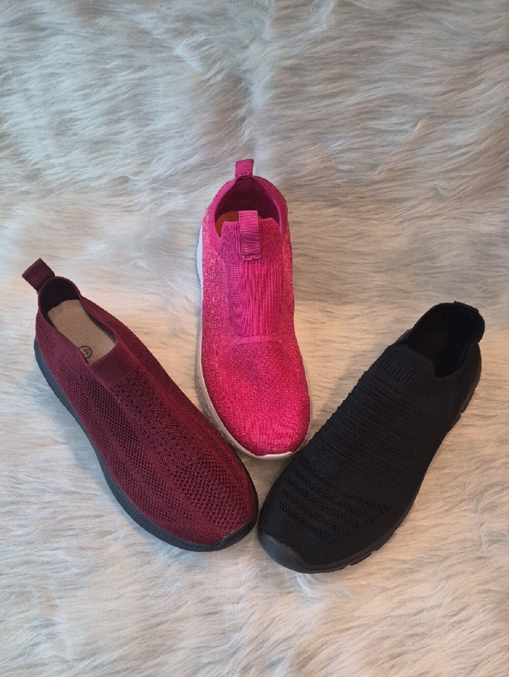 Slip-On Knit Women's Sneakers 3 SET BUNDLE SZ.8